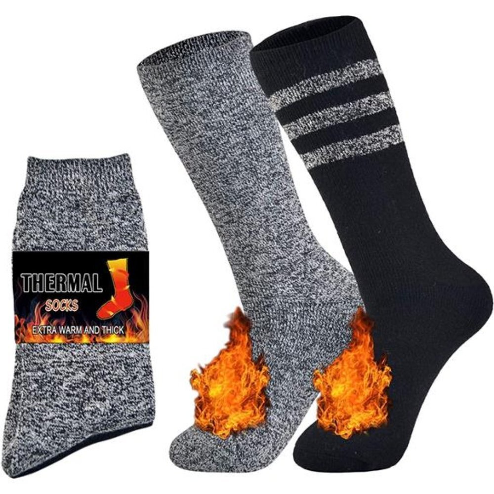 Men's Thick Thermal Socks Insulated Heated Heavy Warm Socks For Winter Set
